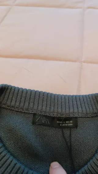 Jersey Zara Hombre Talla L Gris
