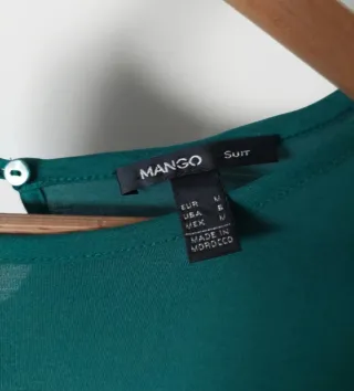 Camiseta verde satinada