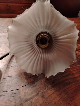 Coppia Appliques Vintage Vetro Satinato