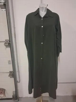 Maxi abito in velluto verde