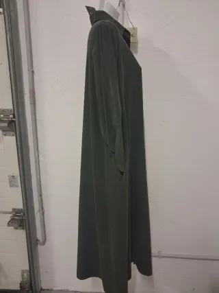 Maxi abito in velluto verde