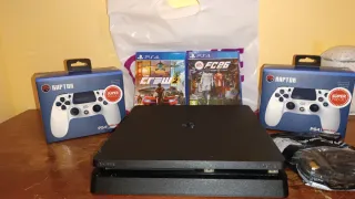 Ps4 Slim 500gb + 2 Mandos + 2 Juegos