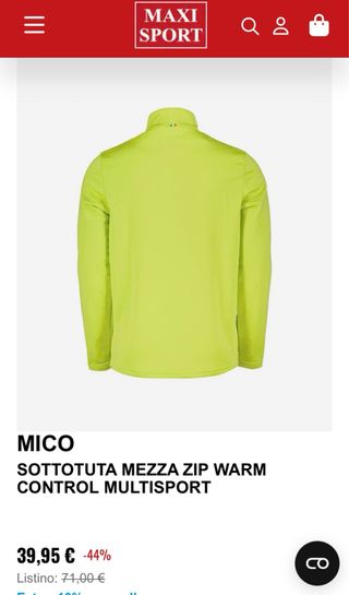 Sottotuta uomo MICO verde