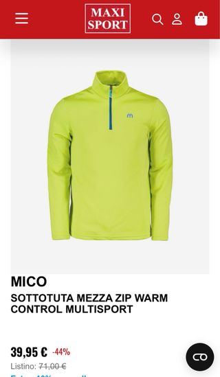 Sottotuta uomo MICO verde