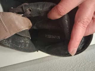 Stivali morbida pelle beige/marrone