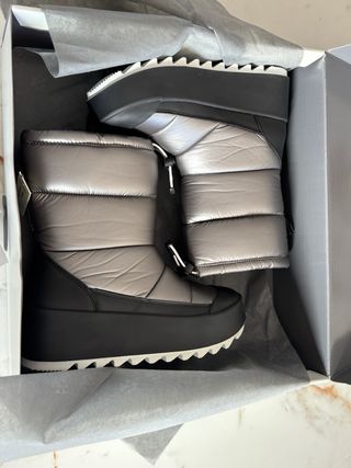 Botas Cougar Nylon Plata/Negro Nuevas