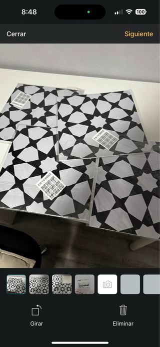 Baldosas vinilo pared/suelo diseño geométrico