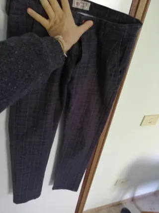 Pantalones de cuadros grises Talla 50