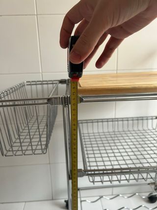 Carro Cocina Metálico con Tabla Madera