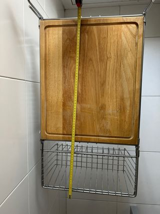 Carro Cocina Metálico con Tabla Madera