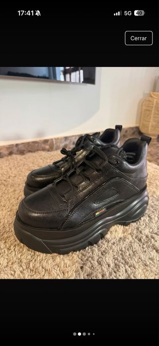 Zapatillas Chunky Plataforma Negras Nuevas