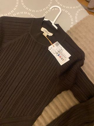 Vestido canalé marrón de Slowlove