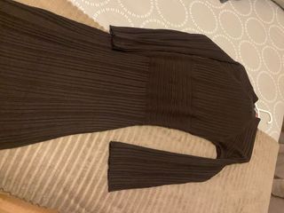 Vestido canalé marrón de Slowlove