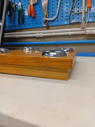 Plafoniera Legno 4 Luci