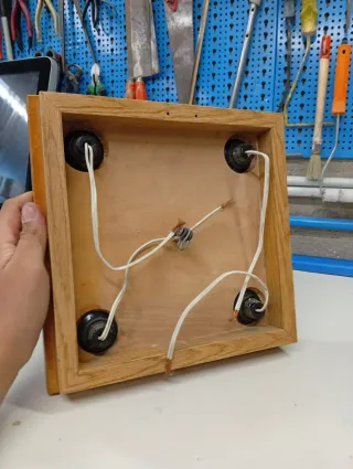 Plafoniera Legno 4 Luci