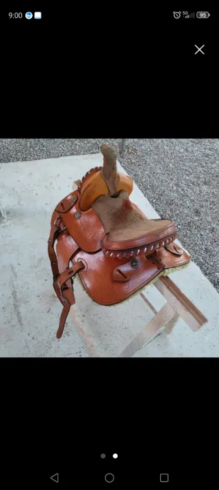 Silla de montar western poni