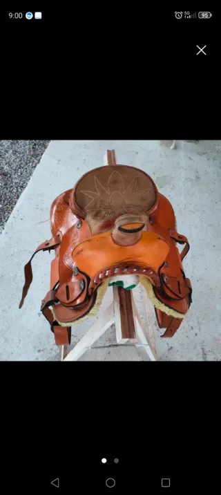 Silla de montar western poni