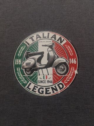 Targa Vespa Stile Vintage Italian Legend Since1946