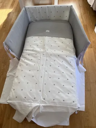 Chichoneras, edredón y sábana cuna