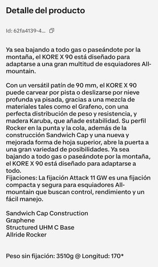 Esquís HEAD Kore X 90 + PRW 11 GW