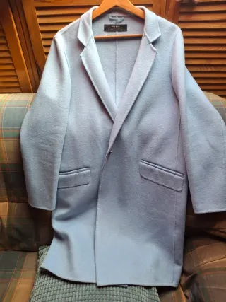 Abrigo largo Zara mujer azul