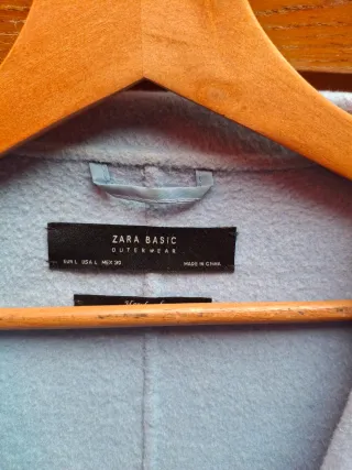 Abrigo largo Zara mujer azul