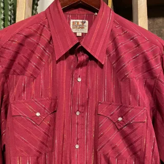 Camisa Ely Cattleman Rayas Metálicas Talla M