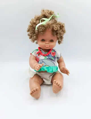 Muñeca Godina negrita mulata, pelo rizado años 80
