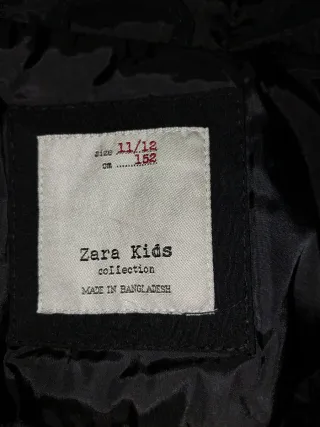 Giubbotto Zara nero con cappuccio