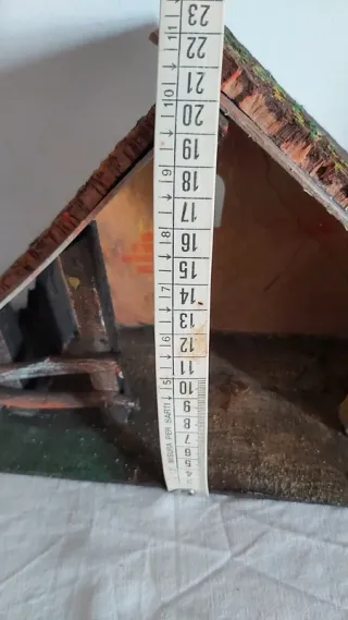 Capanna per presepe in sughero e legno