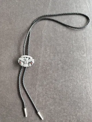 Corbata Bolo Harley Davidson Cuero Negro