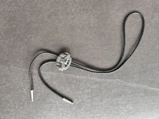 Corbata Bolo Harley Davidson Cuero Negro