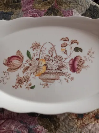 Vassoio Alfred Meakin Ceramica Floreale