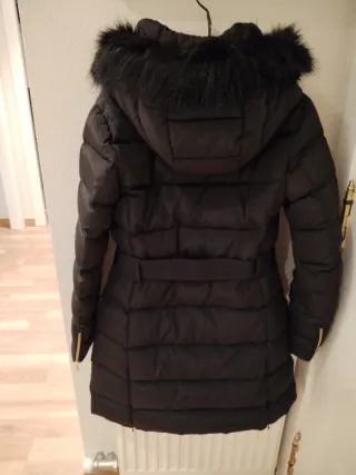 Plumas Mango Talla XS Negro con Capucha desmontabl