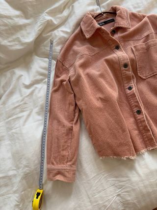Chaqueta Zara Rosa Corduroy Mujer (M)