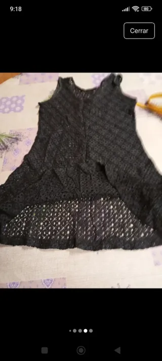 Vestido lencero negro talla S