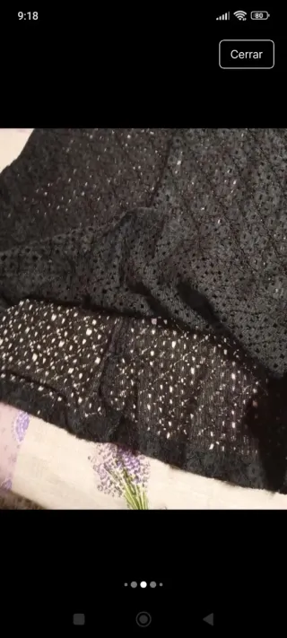 Vestido lencero negro talla S