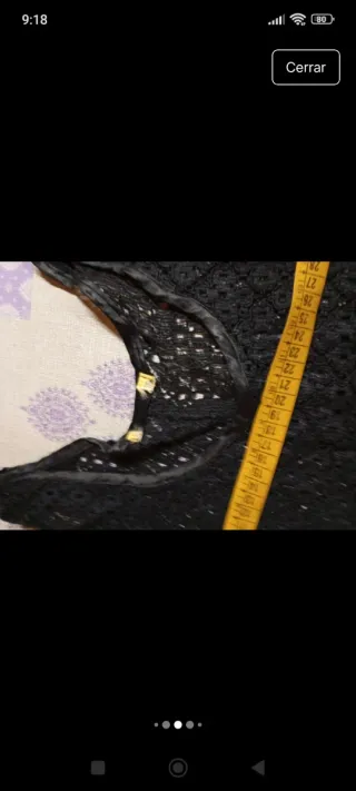 Vestido lencero negro talla S