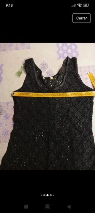 Vestido lencero negro talla S