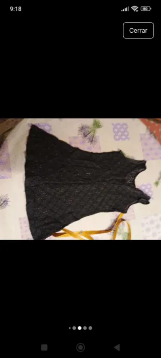 Vestido lencero negro talla S