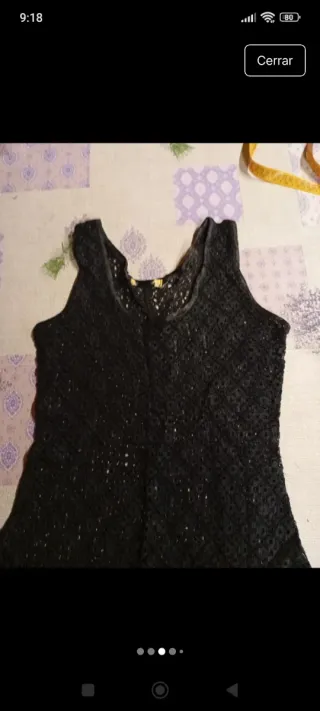 Vestido lencero negro talla S