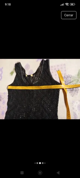 Vestido lencero negro talla S