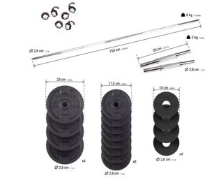 Kit Mancuernas Discos Hierro 50 kg