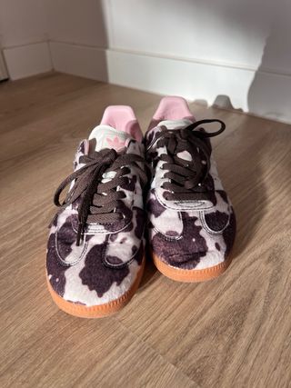 Adidas Zapatillas Estampado Vaca Rosa Marrón