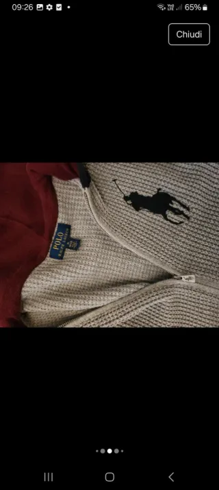 Felpa Ralph Lauren con cappuccio taglia 10/12anni