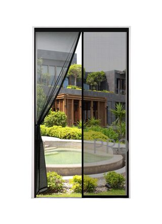 Cortina Zanzariera a Rullo, 75x210cm per Balcone/Terrazzo, Chiusura Automatica, Facile Installazione senza Forare (Bianco)