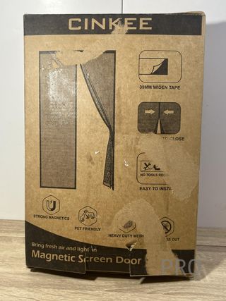 Cortina Zanzariera a Rullo, 75x210cm per Balcone/Terrazzo, Chiusura Automatica, Facile Installazione senza Forare (Bianco)