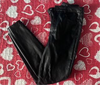 Pantaloni in pelle da donna neri