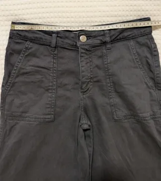 Pantalón culotte gris Mango