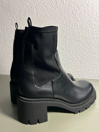 Botas Zara Track Talla 39 Mujer Negras